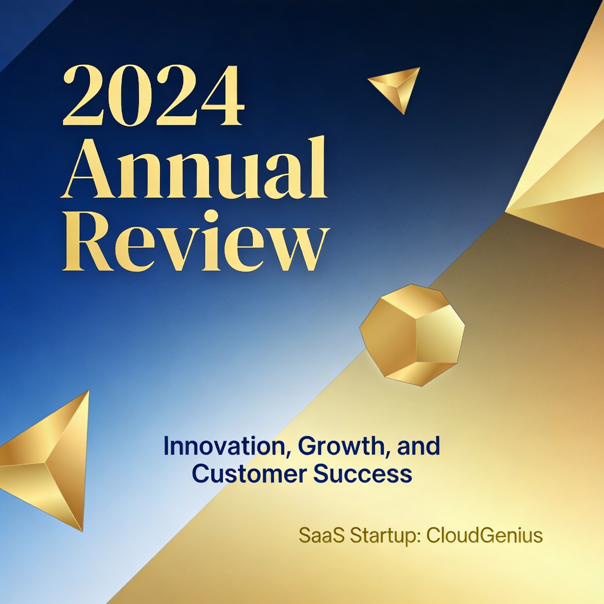 Generate a cover slide visual for a company's annual review deck. example image